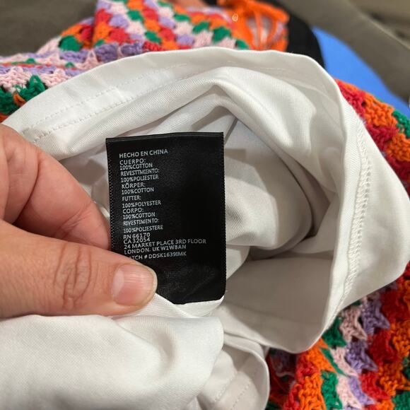 4SI3NNA Crochet Knit Bodycon Midi Dress Multicolor Boho Large - Picture 11 of 11